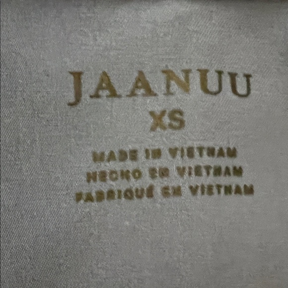 Jaanuu Gray Gold Zip Scrub Top Size XS - Picture 10 of 12